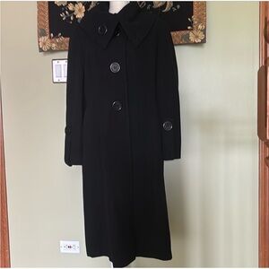 Bella Classic Black Wool Pea Coat